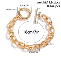Thumbnail for Geometric Toggle Clasp Cable Chain Bracelet - ArtGalleryZen