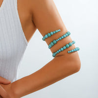 Thumbnail for Geometric Turquoise Arm Cuff - ArtGalleryZen