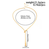 Thumbnail for Geometric Waterdrop Charm Y Necklace - ArtGalleryZen