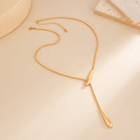 Thumbnail for Geometric Waterdrop Charm Y Necklace - ArtGalleryZen