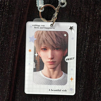 Thumbnail for Glitter Lucky Blessings Kpop Keychain Acrylic Photocard Holder - ArtGalleryZen