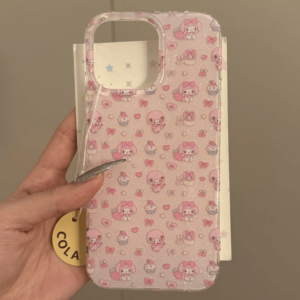 Glitter My Melody My Sweet Piano iPhone Case With Lanyard - ArtGalleryZen