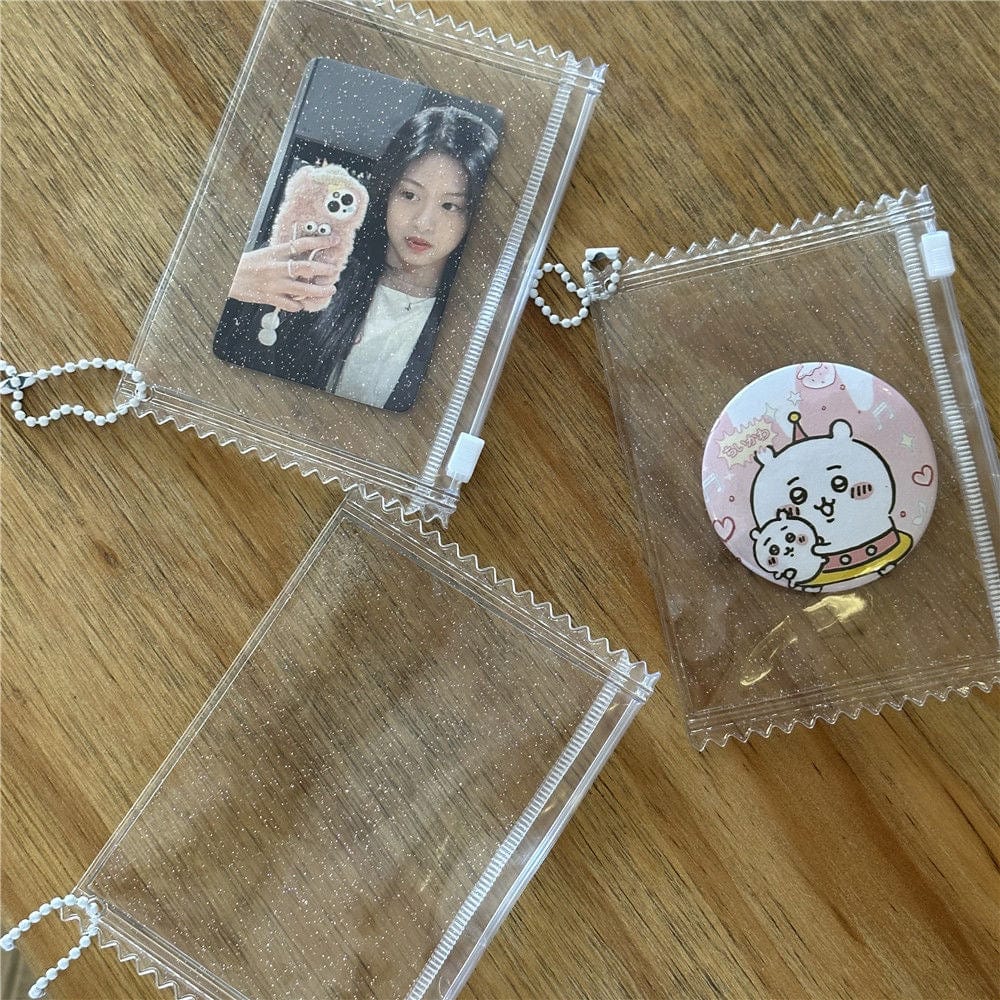 Glitter Transparent Candy Bag Kpop Keychain Photocard Holder - ArtGalleryZen