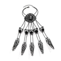 Thumbnail for Gothic CZ Inlaid Five Finger Armor Nails Mittens Bracelet - ArtGalleryZen