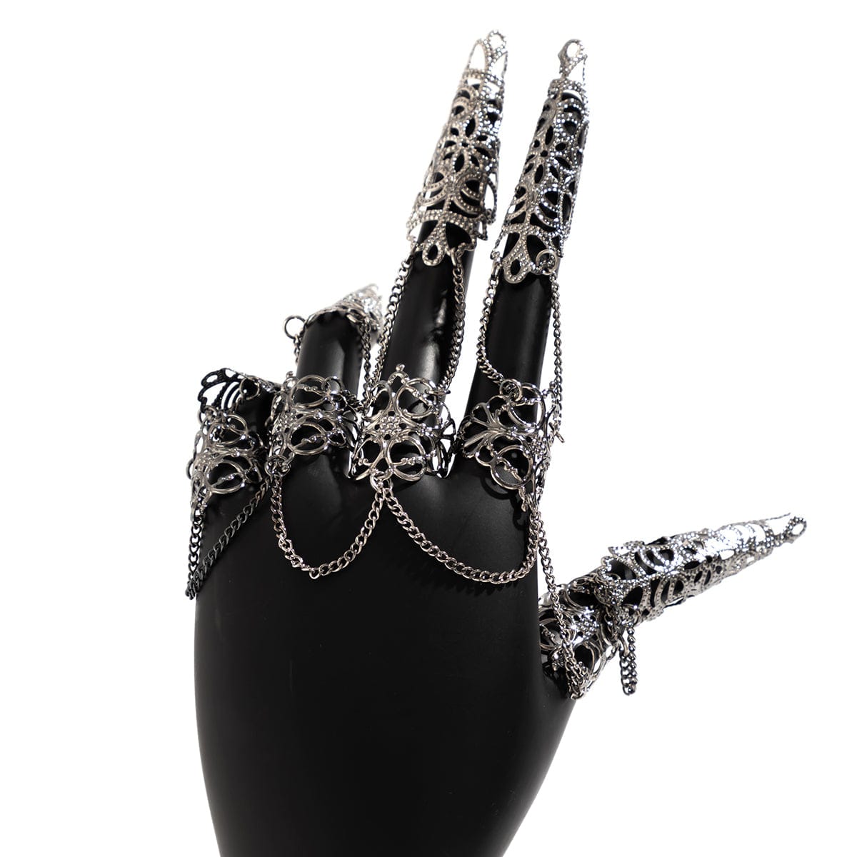 Gothic Layered Dark Nail Fingers Nails Claws Bracelet - ArtGalleryZen