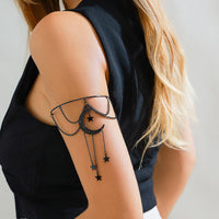 Thumbnail for Gothic Layered Moon Star Tassel Arm Cuff - ArtGalleryZen