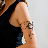 Thumbnail for Gothic Layered Moon Star Tassel Arm Cuff - ArtGalleryZen
