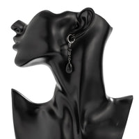 Thumbnail for Gothic Rhinestone Waterdrop Hoop Earrings - ArtGalleryZen