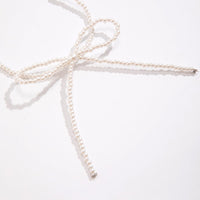 Thumbnail for Graceful Bowknot Seed Bead Pearl Chain Bracelet - ArtGalleryZen