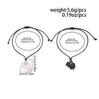 Thumbnail for Halloween Cute Ghost Pendant Wax Cord Bracelet Set - ArtGalleryZen