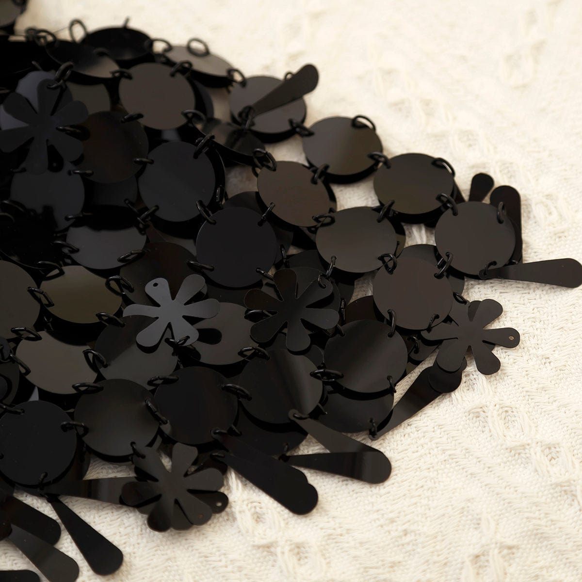 Handmade Black White Sequins Tassel Patchwork Nightclub Party Strappy Dress - ArtGalleryZen