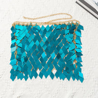 Thumbnail for Handmade Colorful Rhombic Sequins Patchwork Strappy Nightclub Party Skirt - ArtGalleryZen