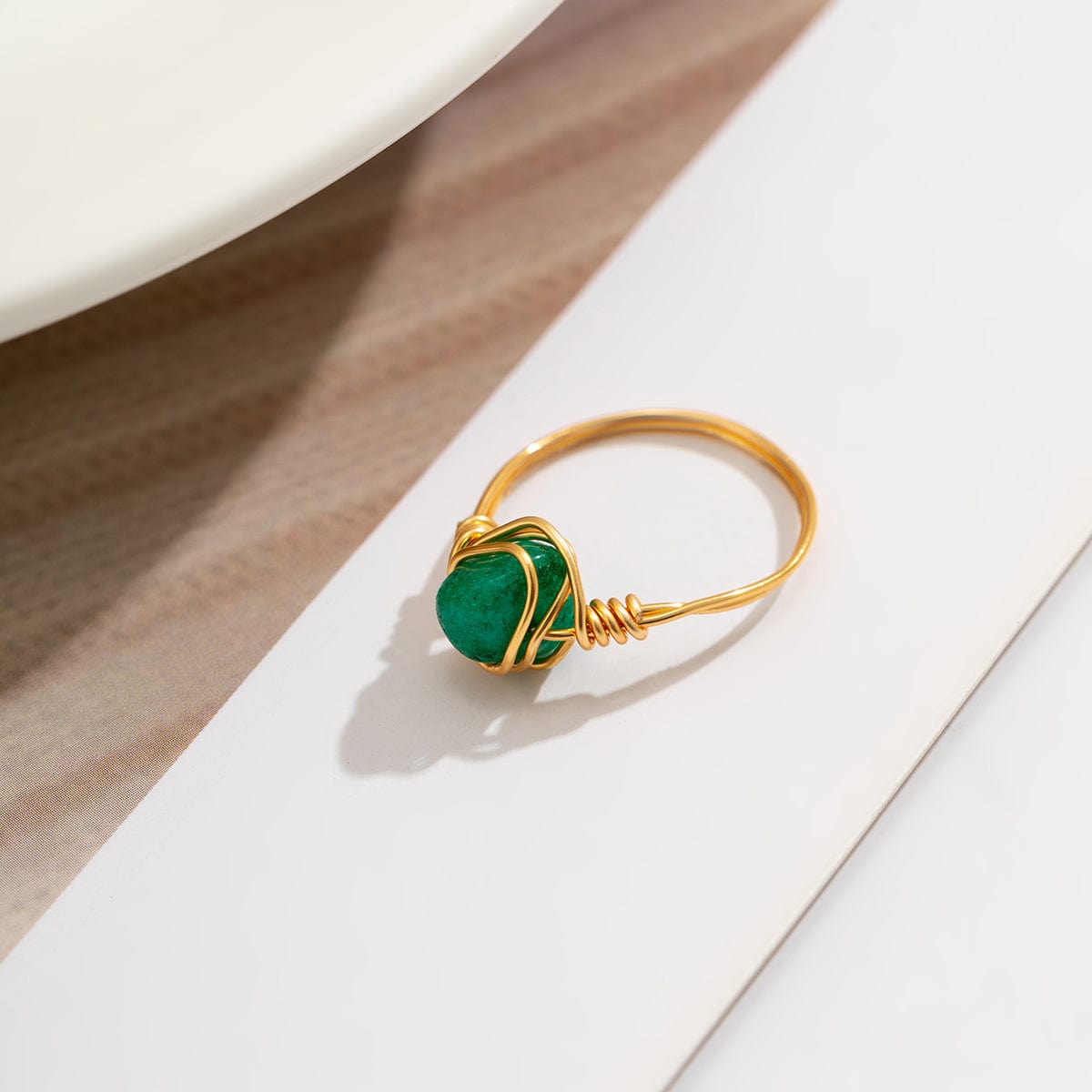 Handmade Colorful Turquoise Stone Ring - ArtGalleryZen