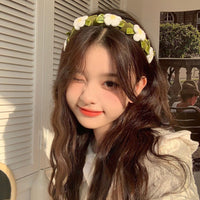 Thumbnail for Handmade Crochet Flower Hair Band - ArtGalleryZen