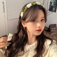 Thumbnail for Handmade Crochet Flower Hair Band - ArtGalleryZen