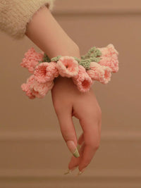 Thumbnail for Handmade Crochet Lily Of The Valley Chignon Hair Band - ArtGalleryZen