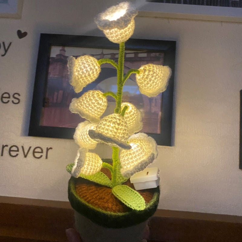 Handmade Crochet Lily Of The Valley Night Light - ArtGalleryZen