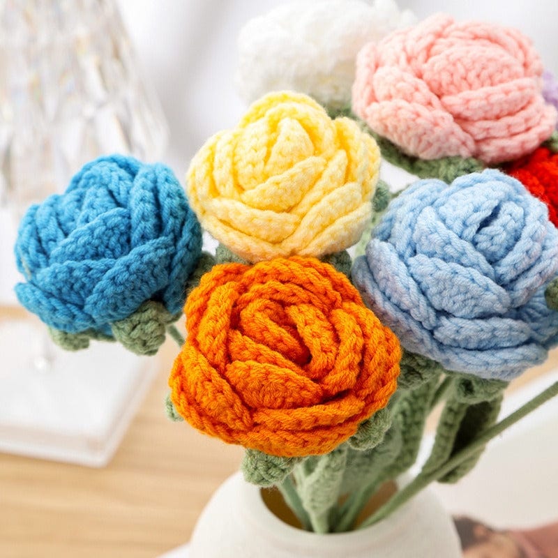 Handmade Crochet Rose Flower - ArtGalleryZen