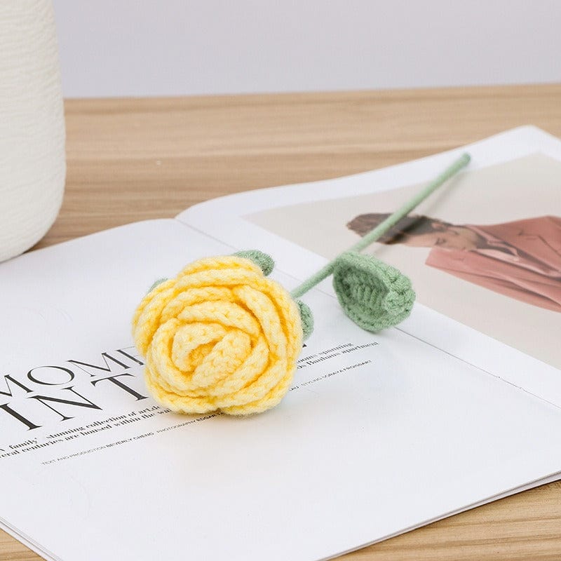 Handmade Crochet Rose Flower - ArtGalleryZen