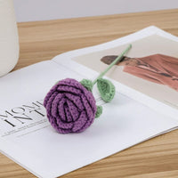 Thumbnail for Handmade Crochet Rose Flower - ArtGalleryZen