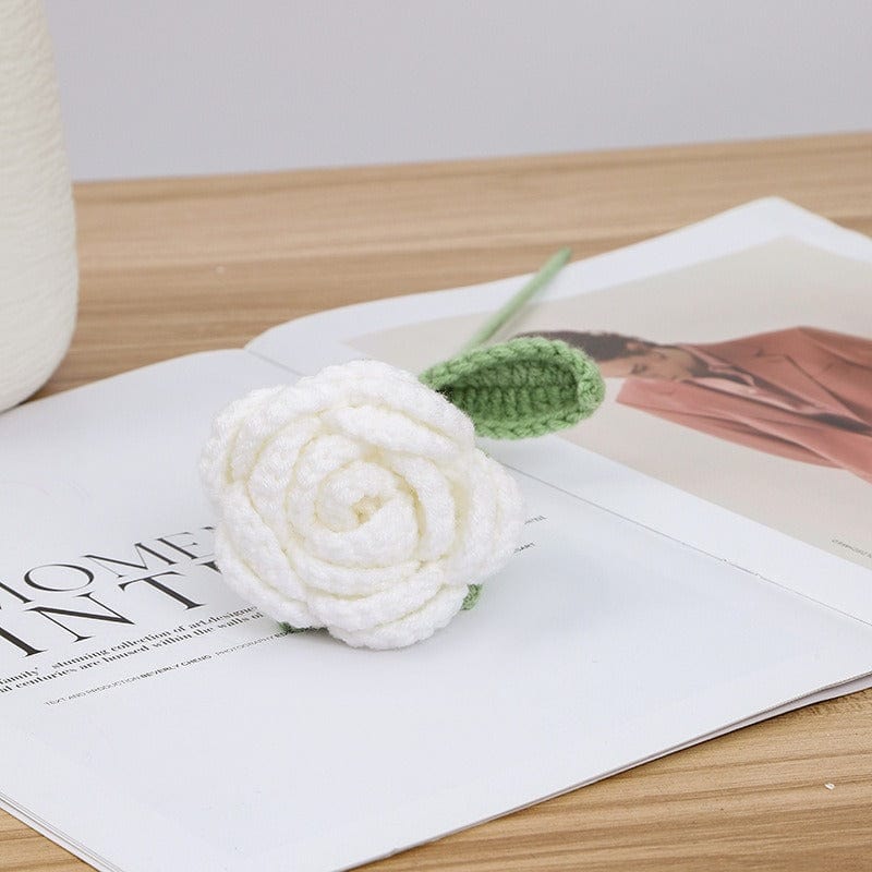 Handmade Crochet Rose Flower - ArtGalleryZen
