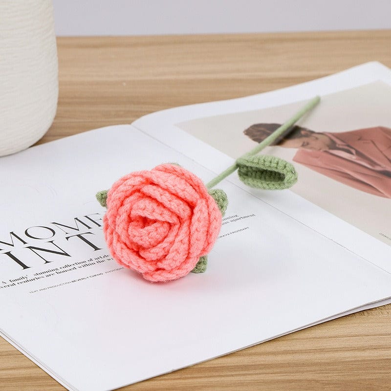 Handmade Crochet Rose Flower - ArtGalleryZen