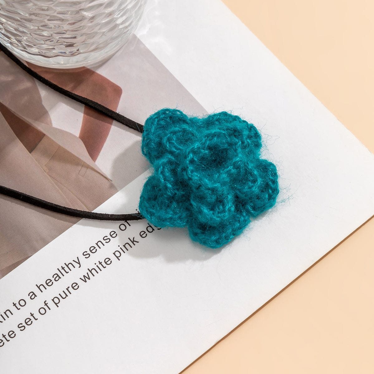 Handmade Crochet Rose Flower Belly Chain - ArtGalleryZen