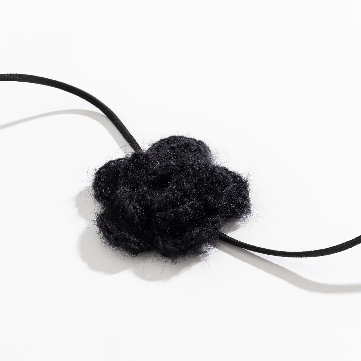 Handmade Crochet Rose Flower Velvet String Collar Choker - ArtGalleryZen