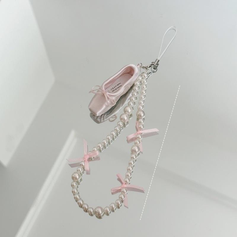 Handmade Crystal Seed Bead Pearl Dance Theatrical Phone Strap - ArtGalleryZen