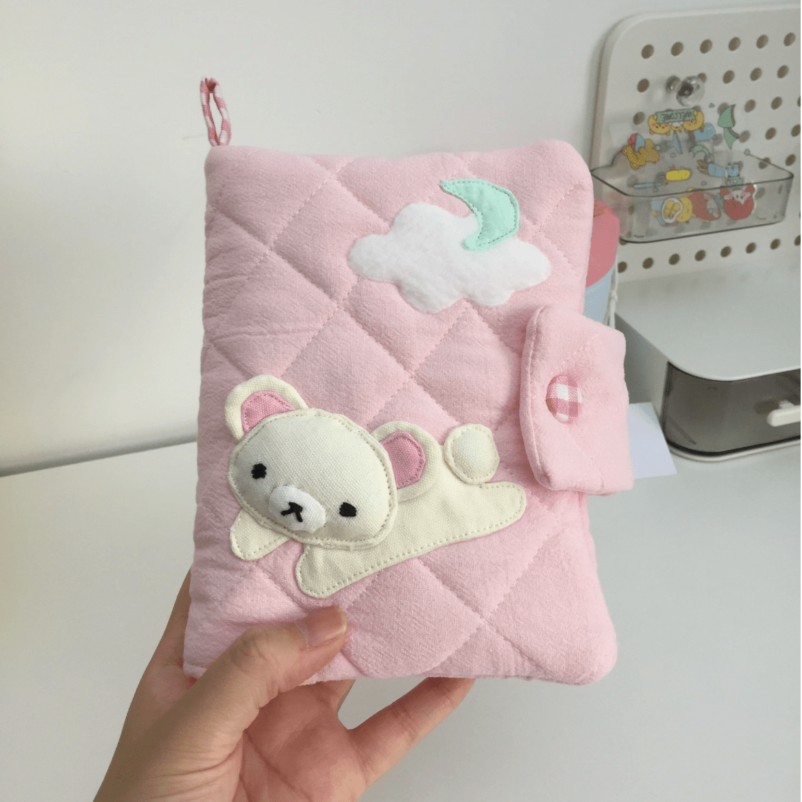 Handmade Cute Korilakkuma A5 A6 Fabric Binder Cover - ArtGalleryZen