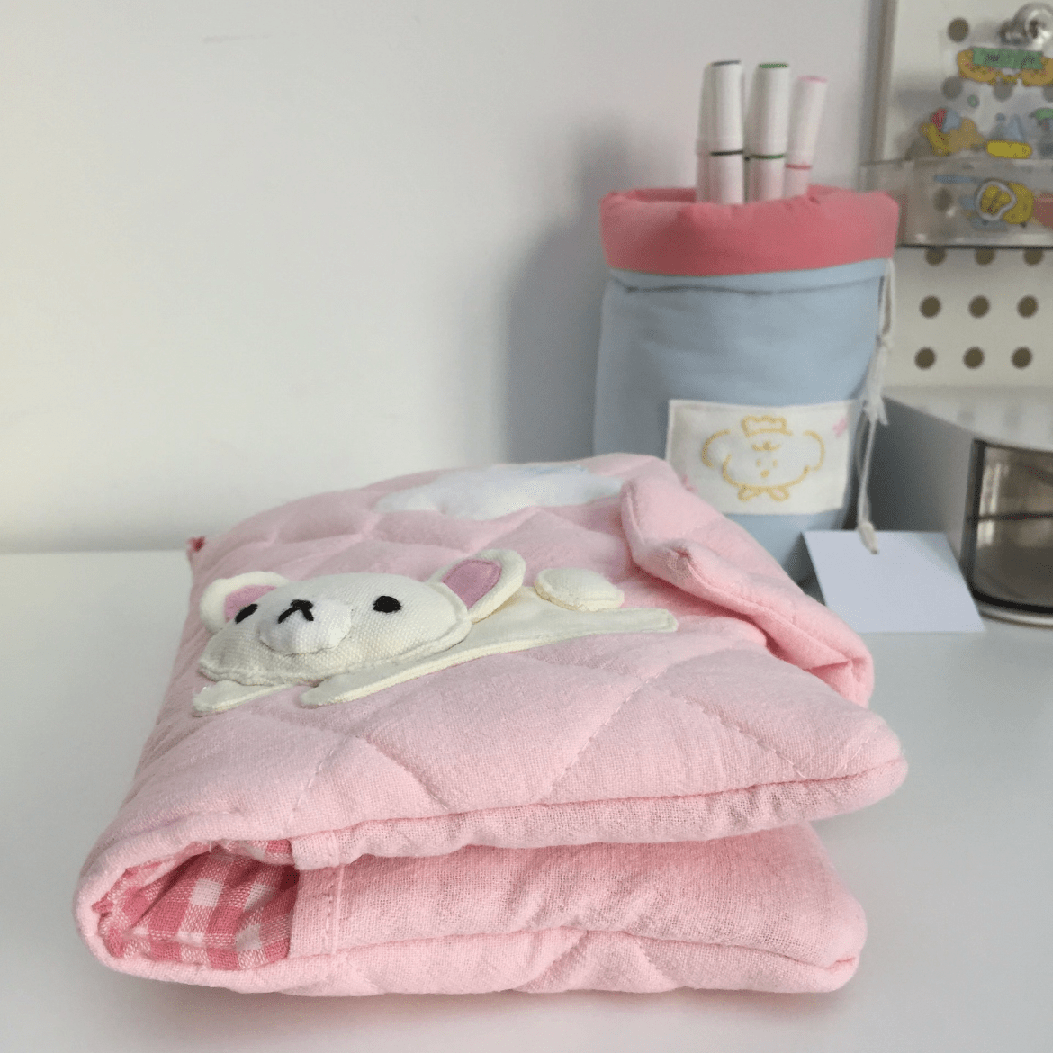 Handmade Cute Korilakkuma A5 A6 Fabric Binder Cover - ArtGalleryZen