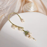 Thumbnail for Handmade Lily Of The Valley Dangle Ear Wrap Earrings - ArtGalleryZen