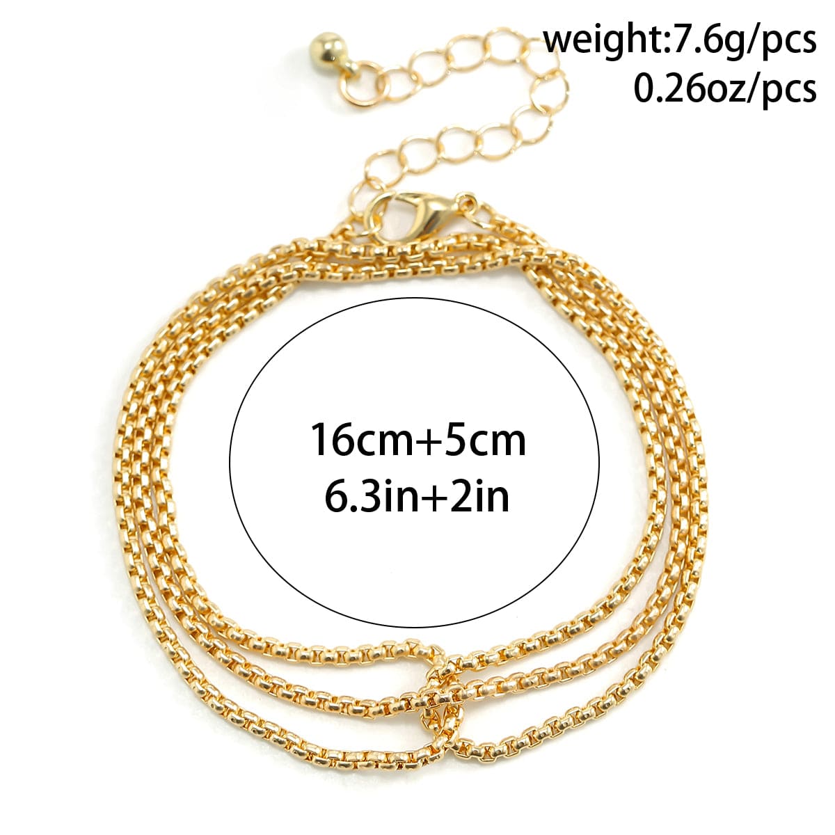 Hip Hop Gold Silver Plated Box Chain Bracelet - ArtGalleryZen