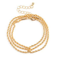 Thumbnail for Hip Hop Gold Silver Plated Rope Chain Bracelet - ArtGalleryZen