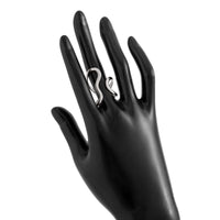 Thumbnail for Irregular Curved Hollow Open Ring - ArtGalleryZen