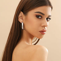 Thumbnail for Chic Gold Silver Plated U Shaped Hoop Earrings - ArtGalleryZen