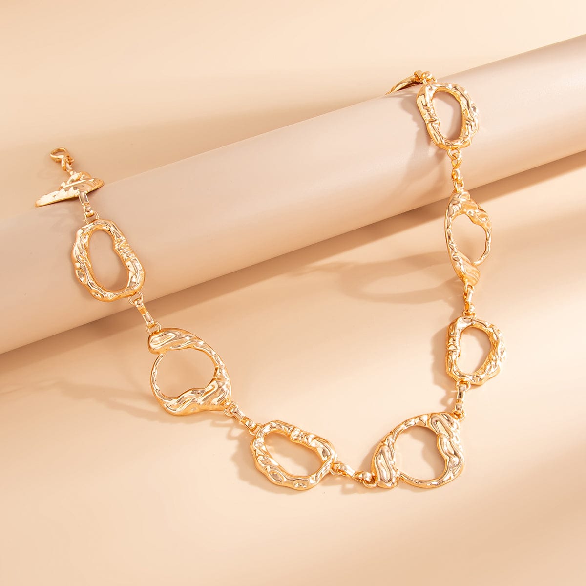 Irregular Textured Hoop Waist Chain - ArtGalleryZen