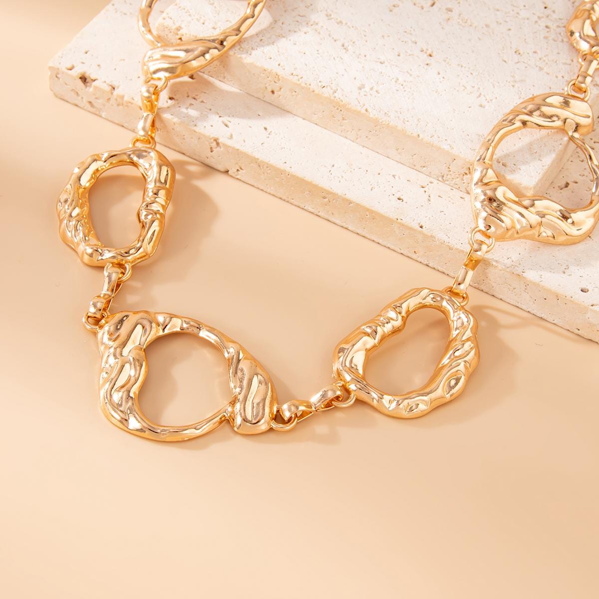 Irregular Textured Hoop Waist Chain - ArtGalleryZen