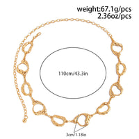 Thumbnail for Irregular Textured Hoop Waist Chain - ArtGalleryZen
