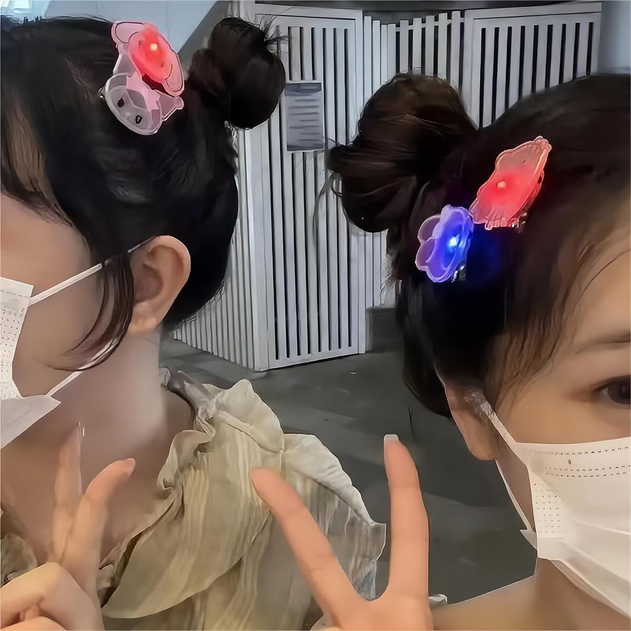 Kawaii 5 Pieces Led Flashing Sanrio Family Hair Clip Set - ArtGalleryZen