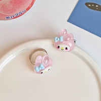Thumbnail for Kawaii 5 Pieces Sanrio Resin Rings Set - ArtGalleryZen