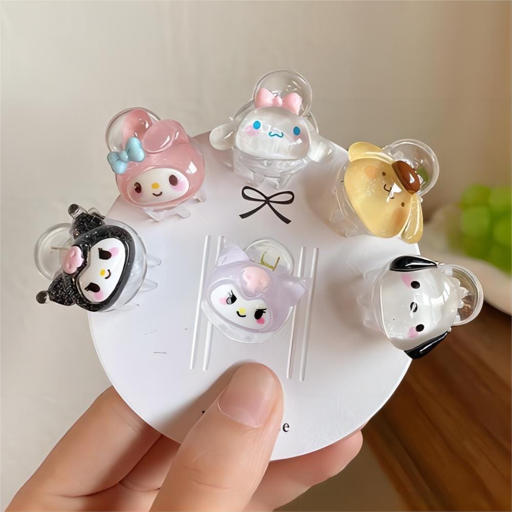 Kawaii 6 Pieces Sanrio Hair Clips Set - ArtGalleryZen