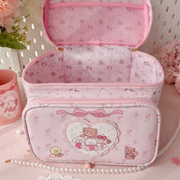 Thumbnail for Kawaii Anime Mikko Leather Multi-Layer Makeup Bag Portable Travel Large Capacity Storage Bag - ArtGalleryZen