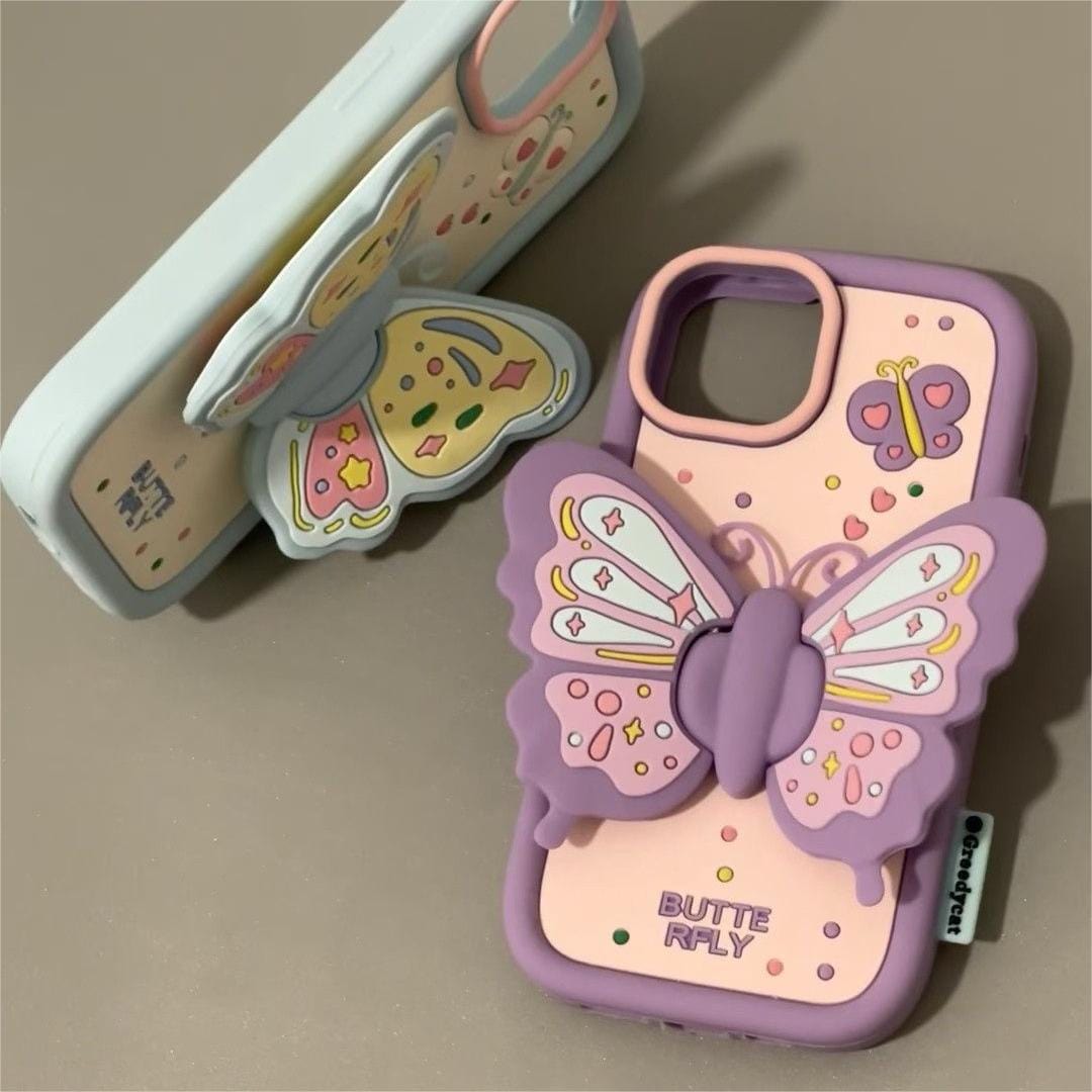 Kawaii Butterfly iPhone Case - ArtGalleryZen
