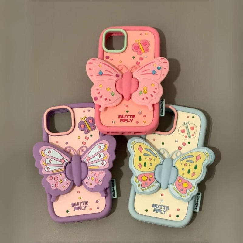 Kawaii Butterfly iPhone Case - ArtGalleryZen