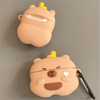 Thumbnail for Kawaii Capybara Duck Silicone AirPods Earphone Case - ArtGalleryZen