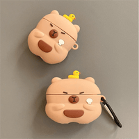 Thumbnail for Kawaii Capybara Duck Silicone AirPods Earphone Case - ArtGalleryZen