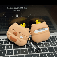 Thumbnail for Kawaii Capybara Duck Silicone AirPods Earphone Case - ArtGalleryZen
