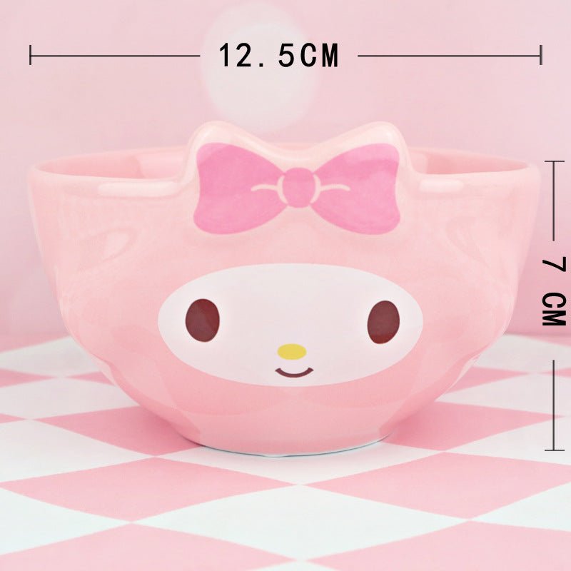 Kawaii Cartoon Ceramic Bowl - ArtGalleryZen
