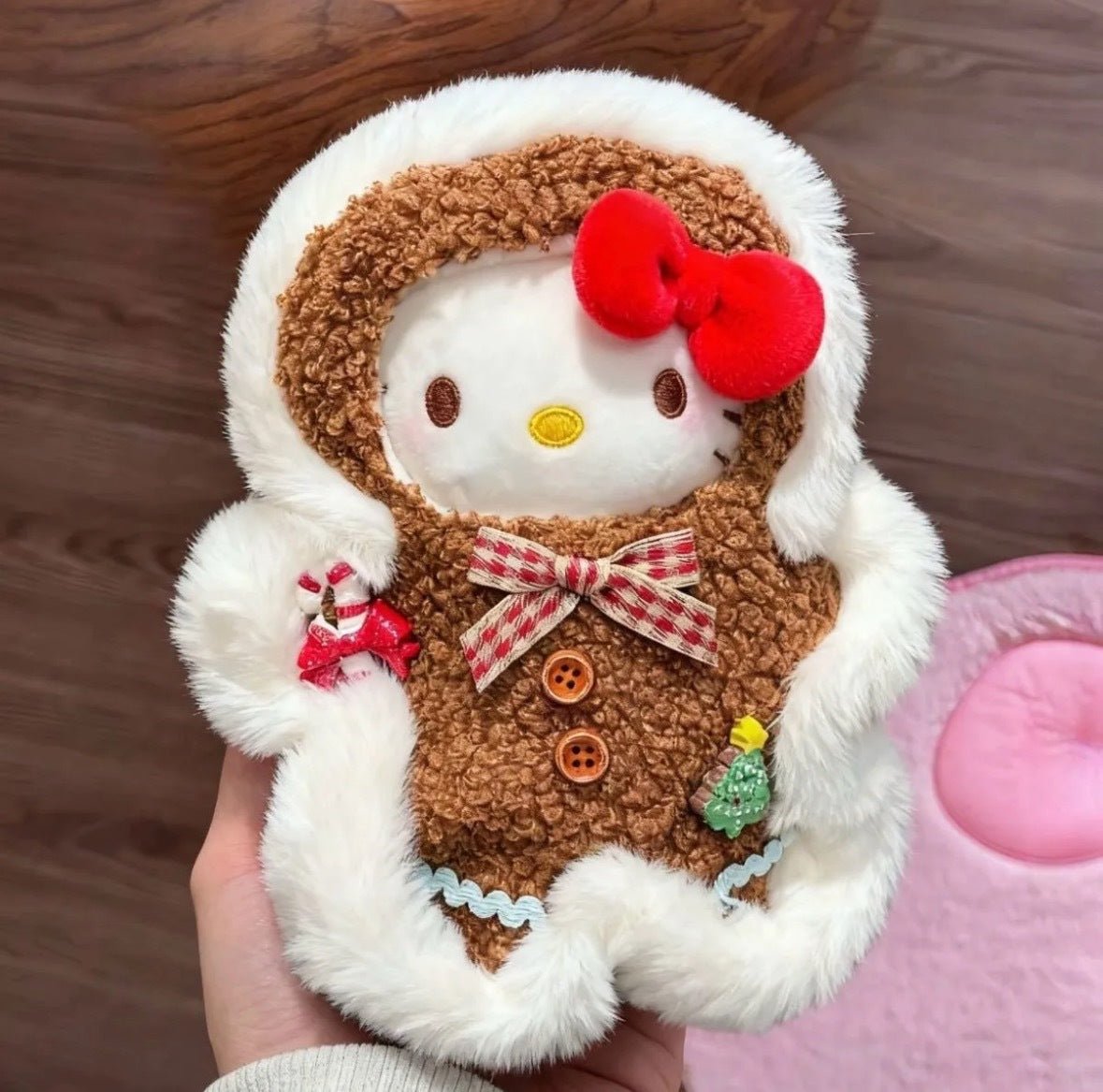 Kawaii Christmas Themed Hello Kitty Plush Keychain Doll - ArtGalleryZen
